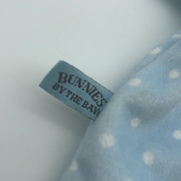 Bunnies By The Bay Lovey Dog Puppy Security Toy Knots Blue Polka Dots - Picture 4 of 5